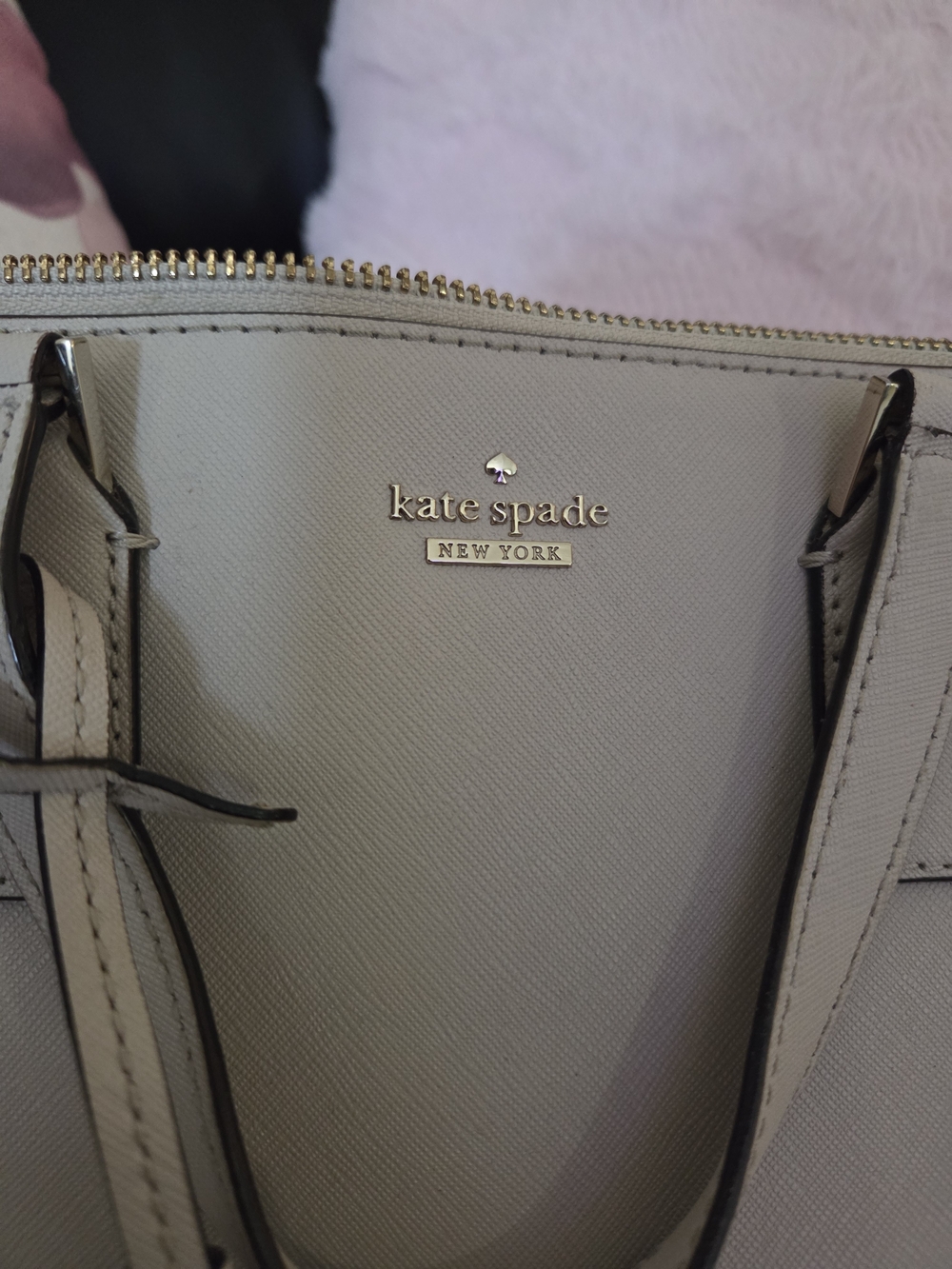Kate Spade Cream Saffiano Leather Satchel - Picture 2 of 7